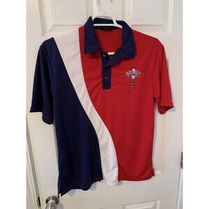 Harlem Globetrotters Red White And Blue Embroidered Polo Shirt
